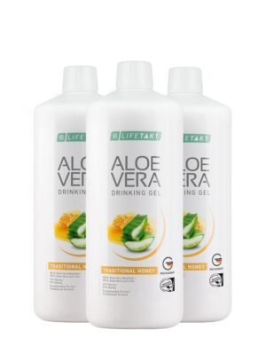 Aloe Vera Drinking Gel Traditional Honey Set of 3 by LR Health and Beauty
